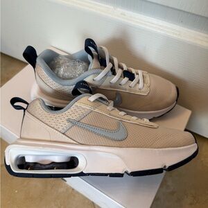 Nike Tan and Gray Sneakers with Air Max Cushioning